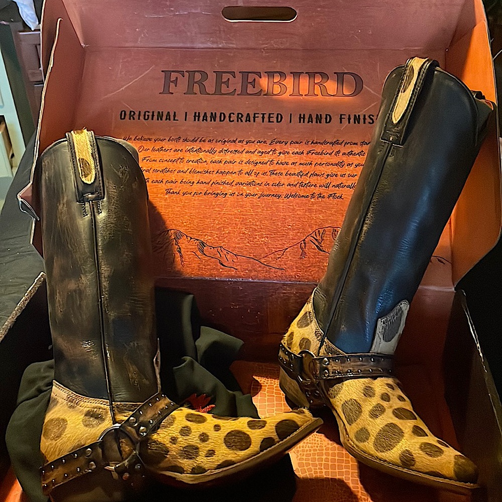 Fire bird boots leather